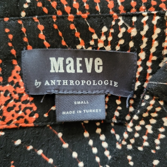 Maeve by Anthropologie Brown Print Dress Size Small - Picture 6 of 6